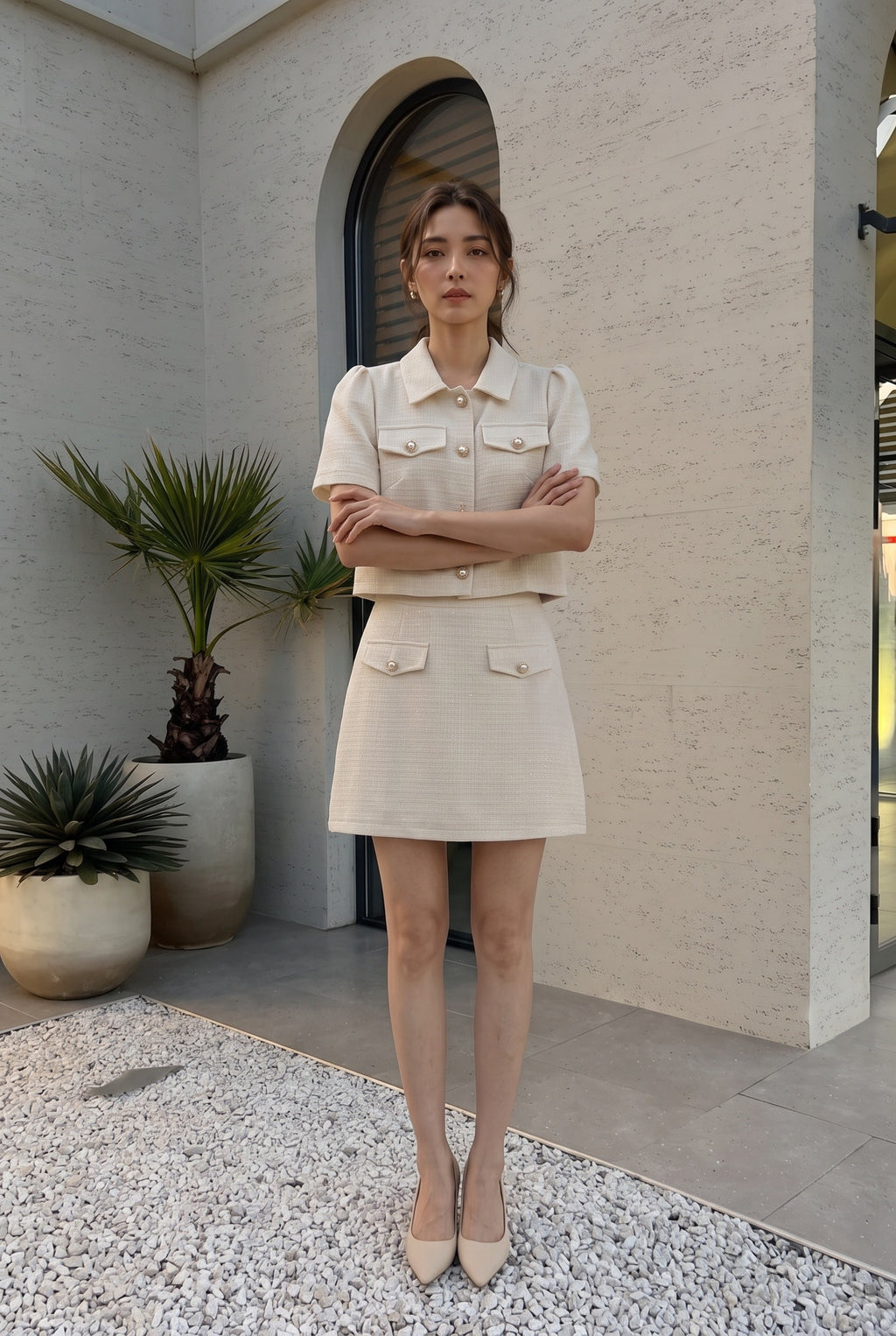Mia Pearl Tweed Set Wear