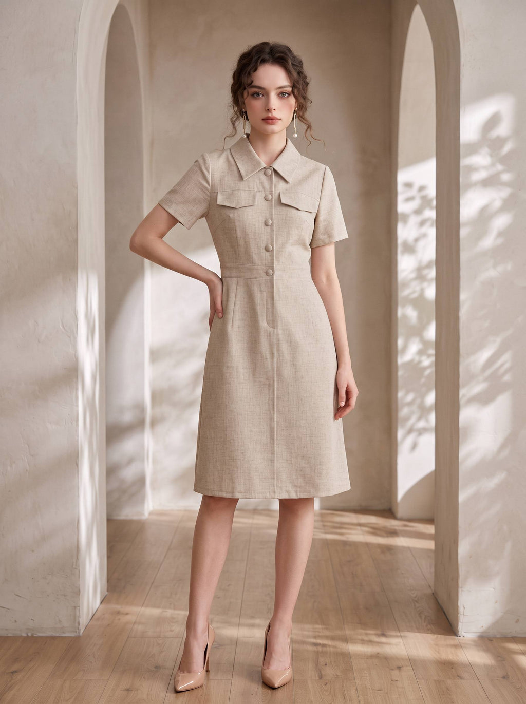 Adeline Tailored Midi Dress