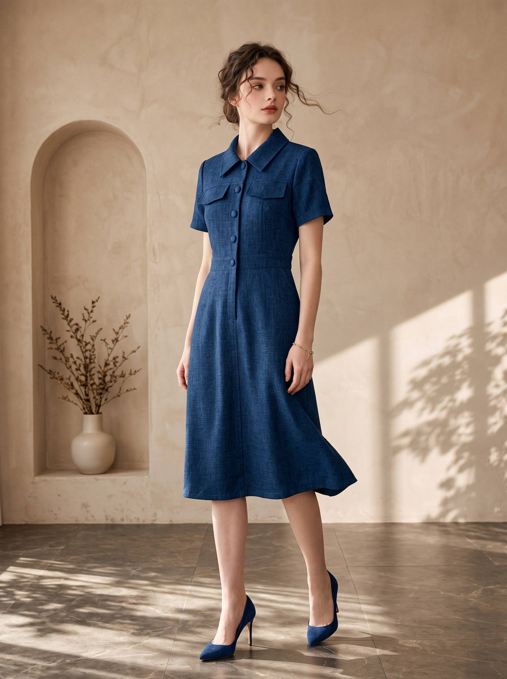 Adeline Tailored Midi Dress