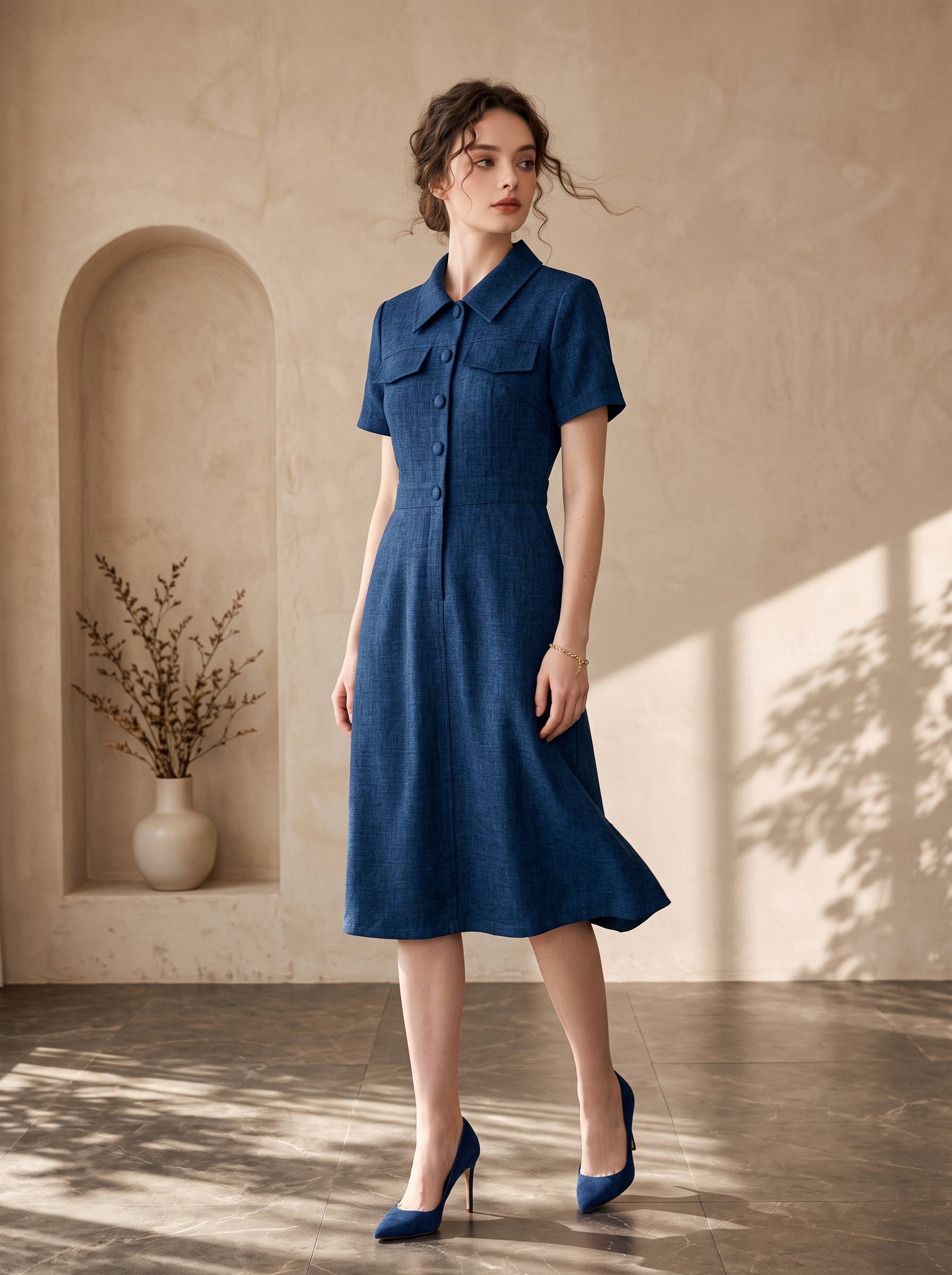 Adeline Tailored Midi Dress
