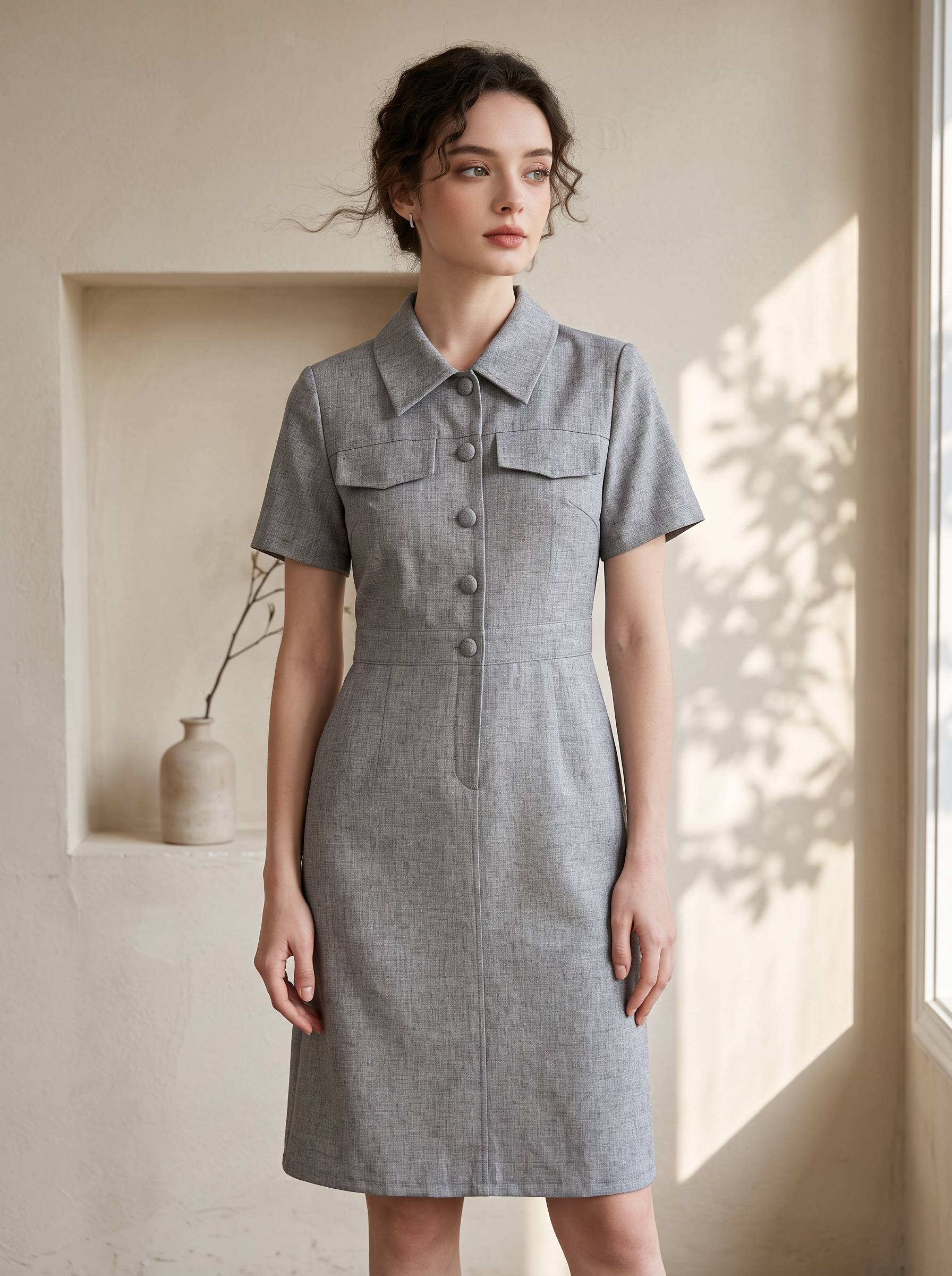 Adeline Tailored Midi Dress