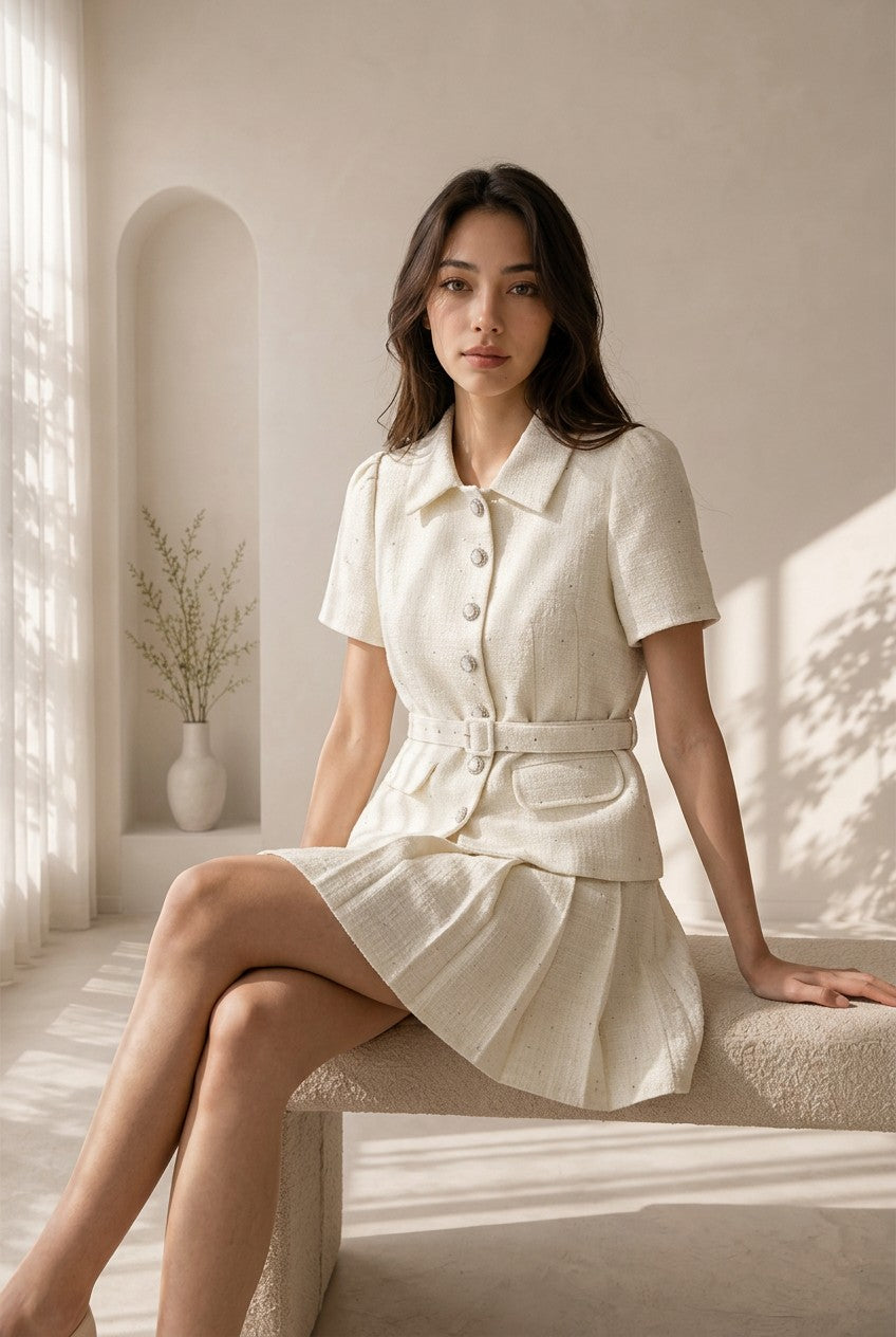 Estelle Grace Pleated Set