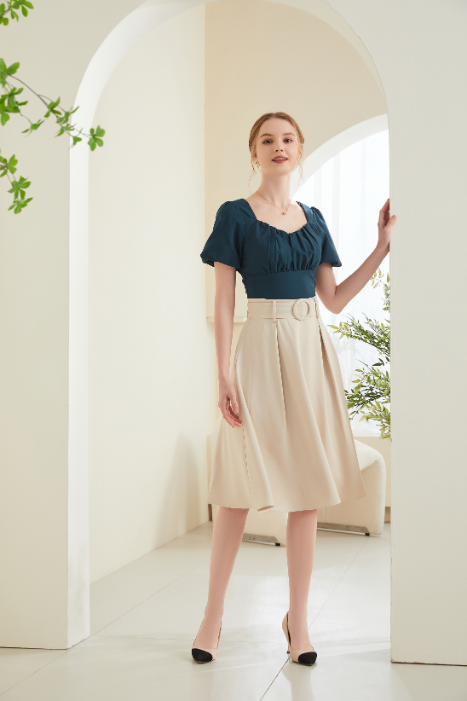 Alisa Flared Midi Skirt