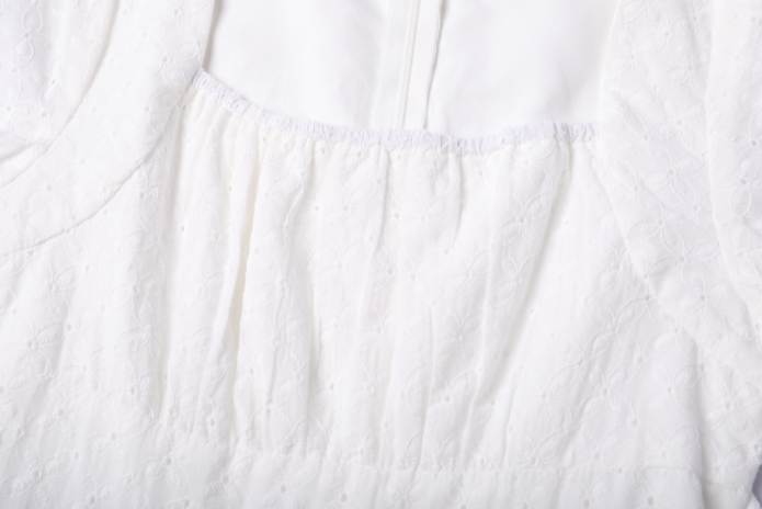 Fiona Eyelet Ivory Short Dres