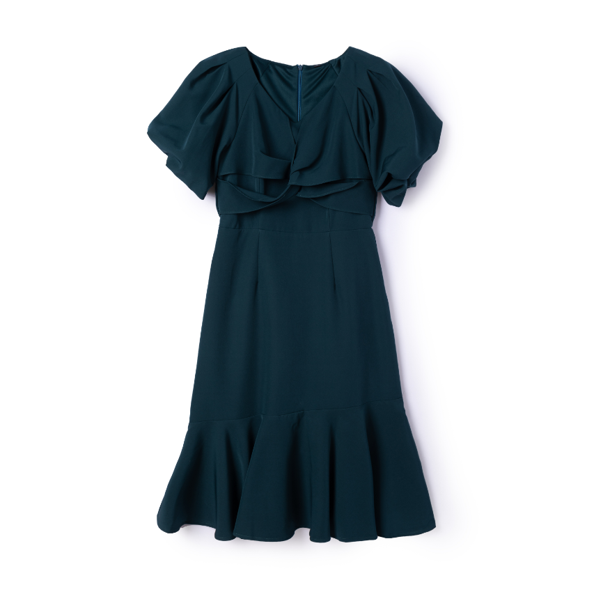 Fiona Puff Sleeve Midi Dress