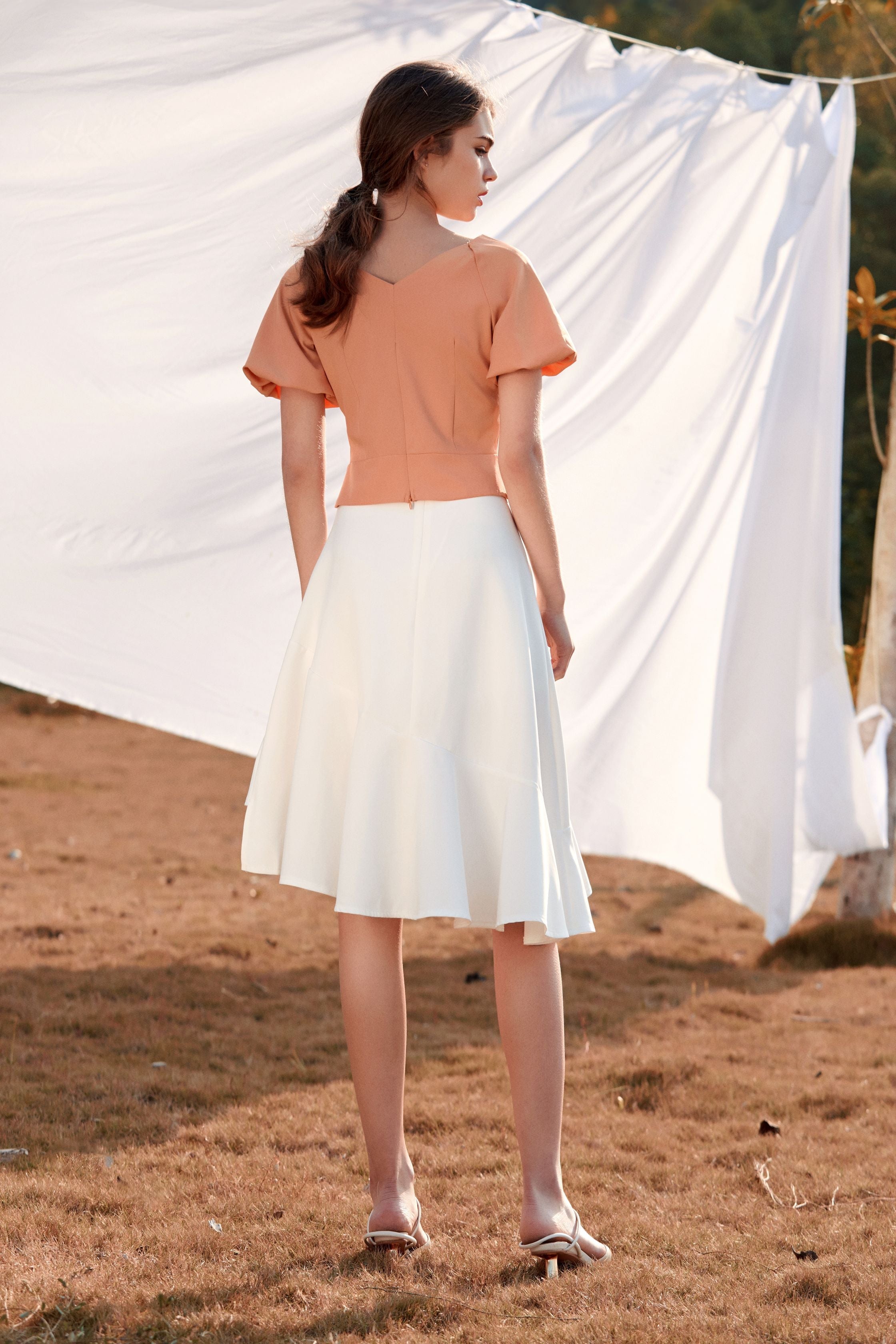 Eva Puffy Shoulder Tops 7018