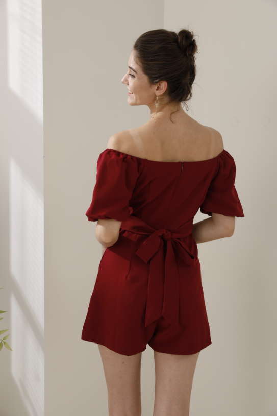 Fiona British Off Shoulder Romper