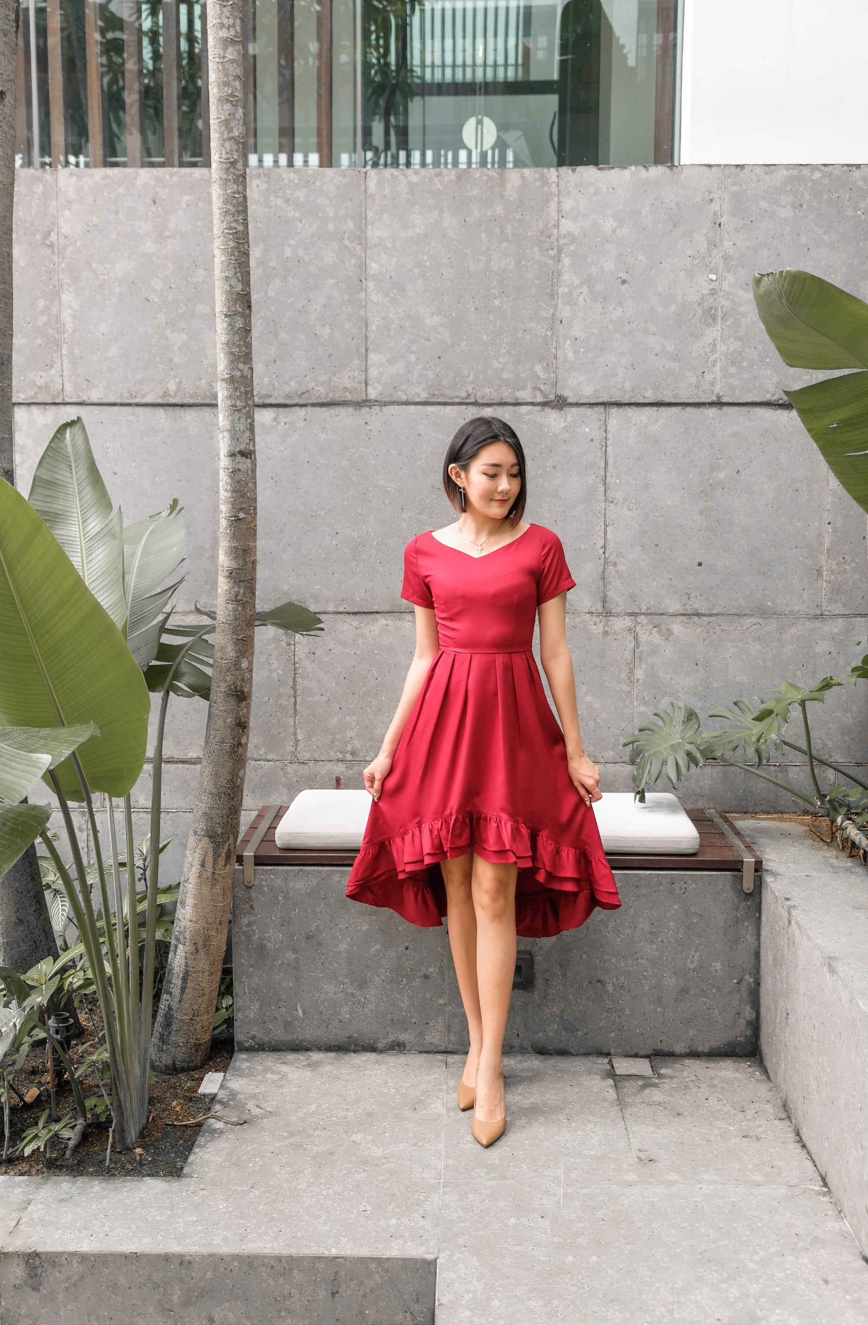 Joanne Petal Midi Dress 6040