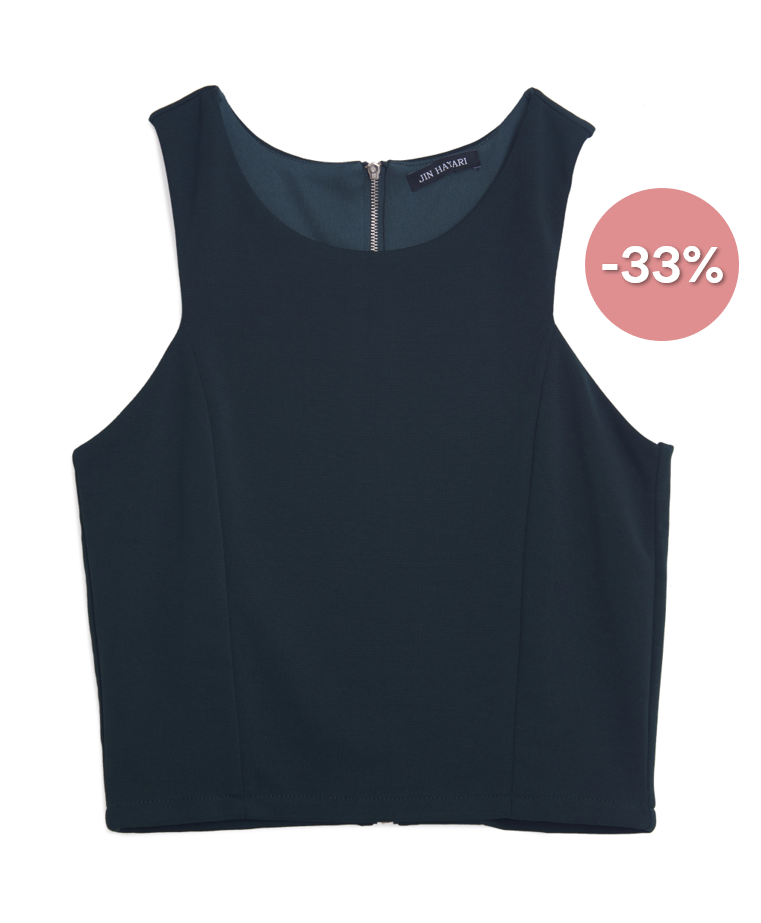 Cut-in Crop Tops 15043